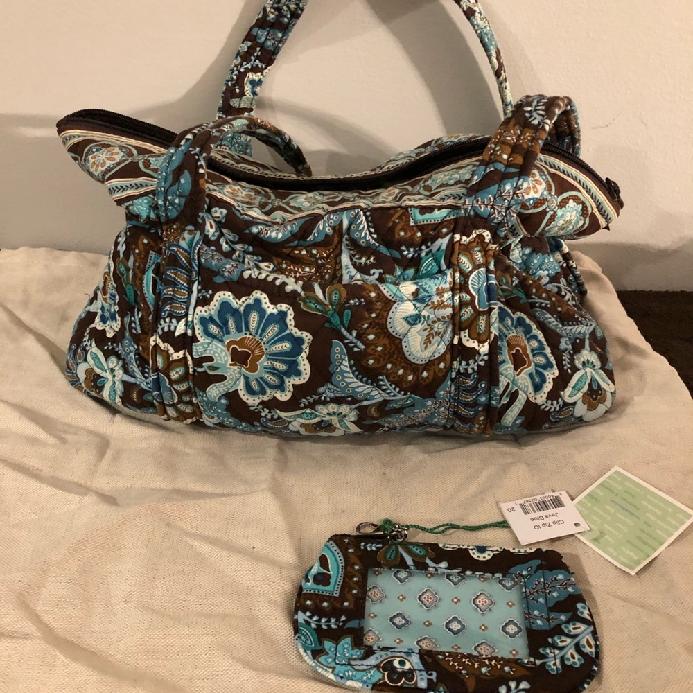 Vera Bradley Java Blue Bag With Wallet/Cardholder - image 1